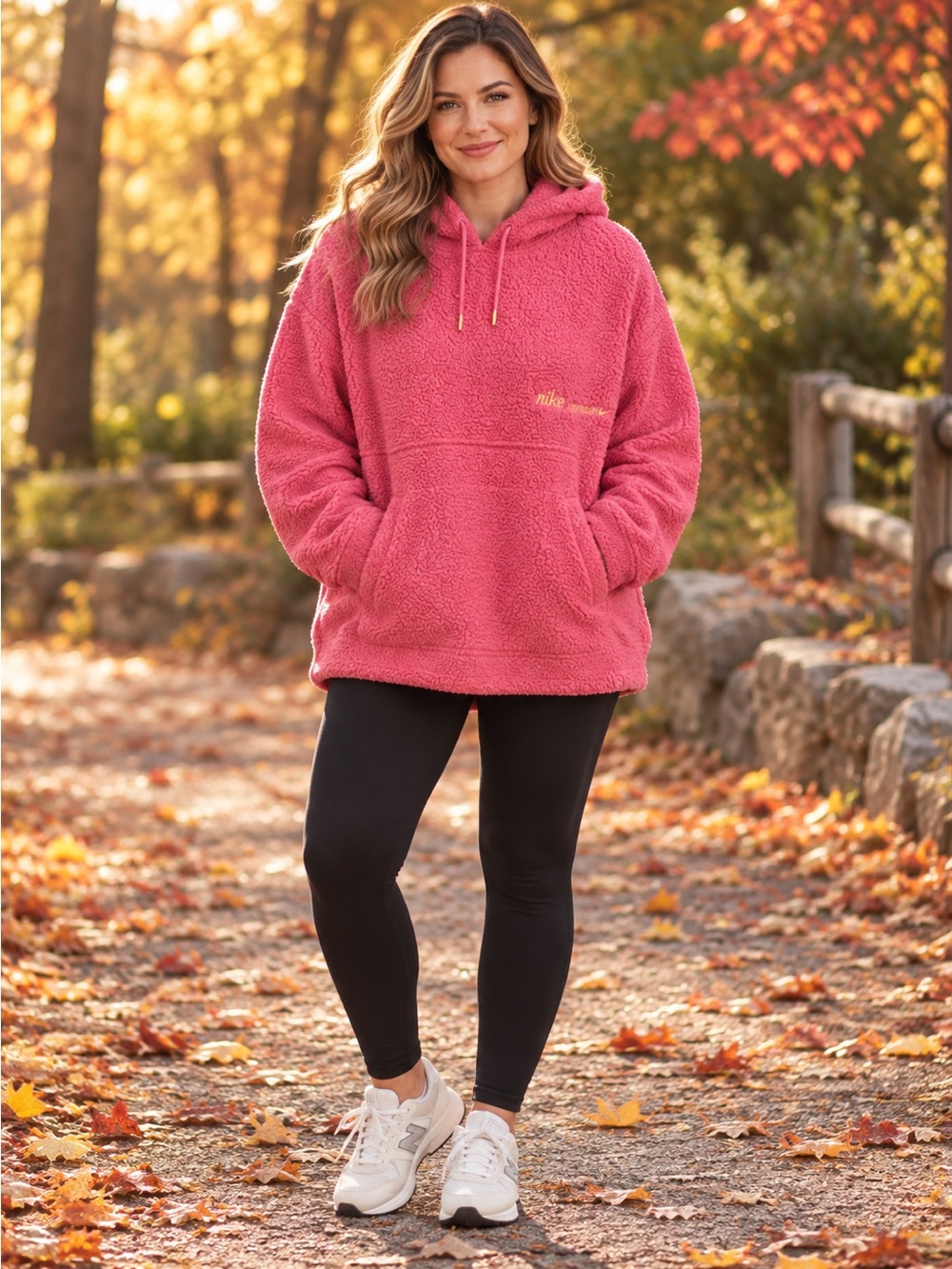 Nike Women's Plush Sherpa Hoodie - Rose Pink